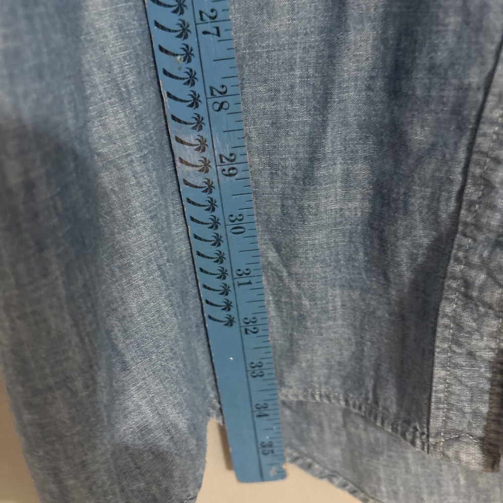 Lauren by Ralph Lauren Womens Chambray Blouse Dress‎ Blue Sz Large Button Down - Picture 7 of 10
